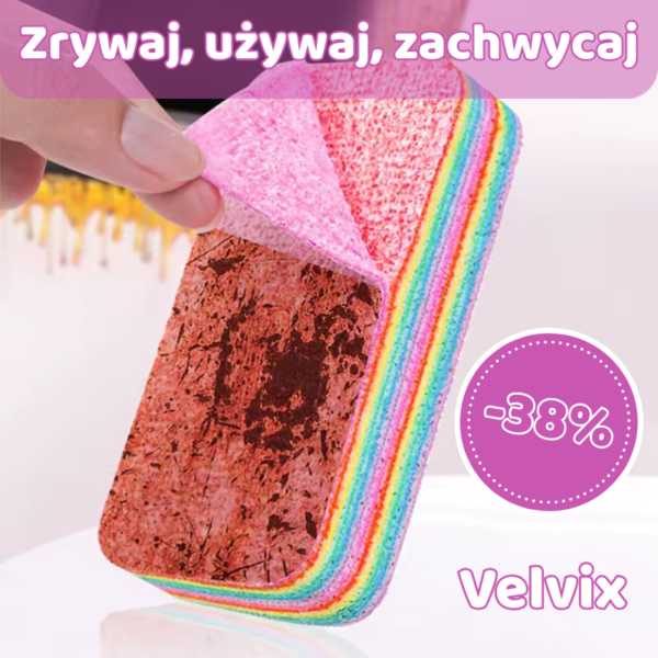 Velvix - Zestaw Tęczowych Gąbek Warstwowych - obrazek 3