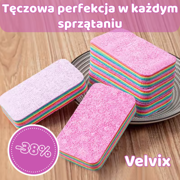 Velvix - Zestaw Tęczowych Gąbek Warstwowych - obrazek 6